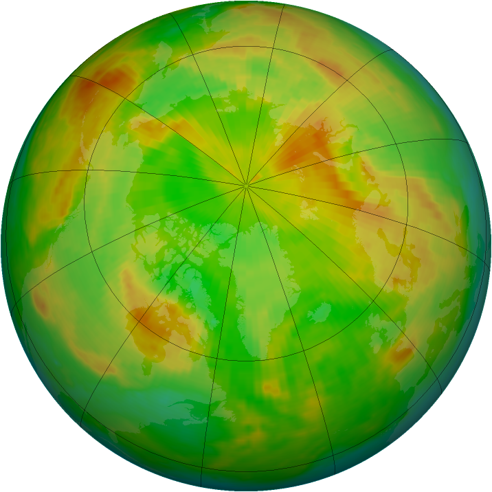 Arctic ozone map for 10 June 1984